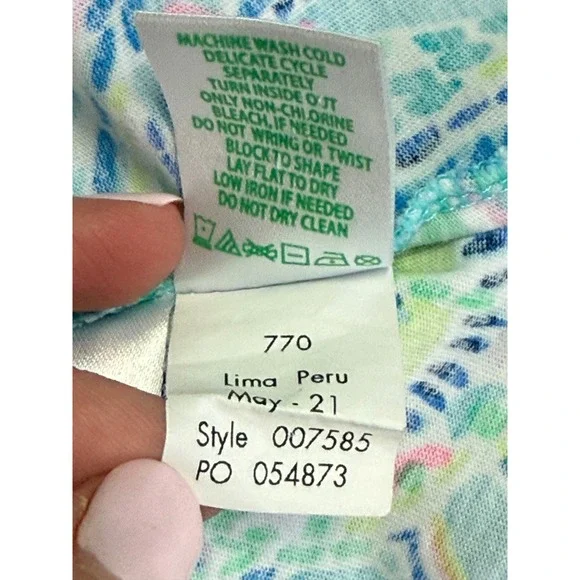 Lilly Pulitzer Pineapple Turtle Print V Neck Criss Cross Short Sleeve Dress‎ - Picture 10 of 10